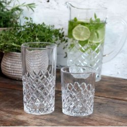 Drikke glas med diamant mnster - Lorient